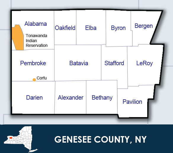 Map Of Genesee County Ny Local Info